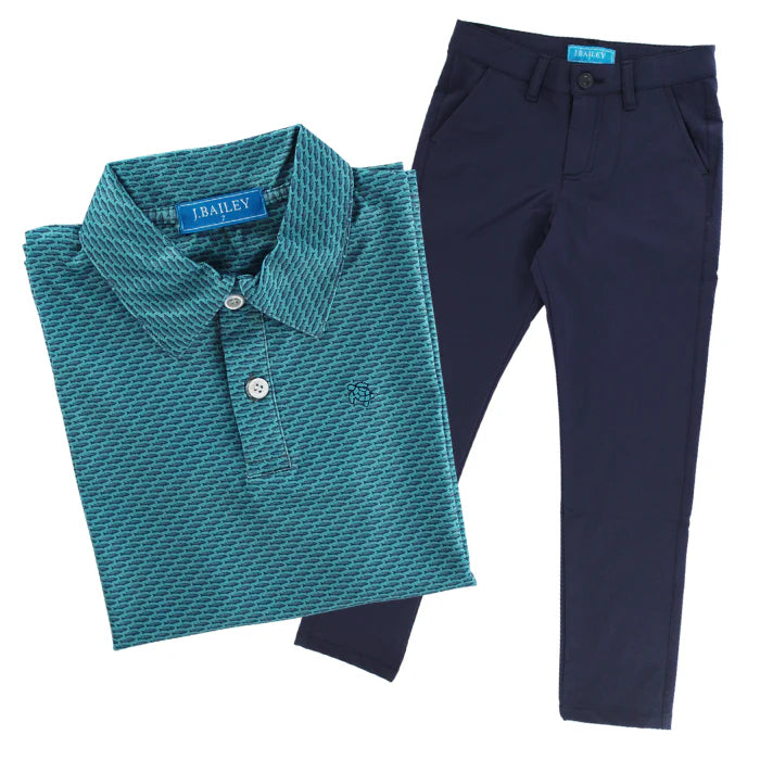 Bailey Boys Polo Fish/Teal