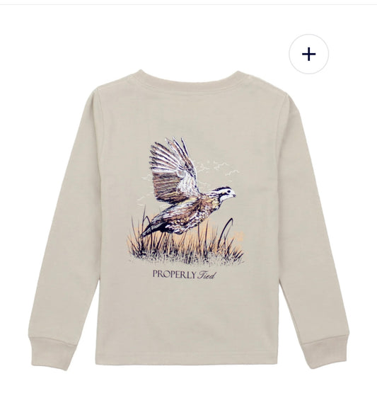 Properly Tied Quail LS Tee