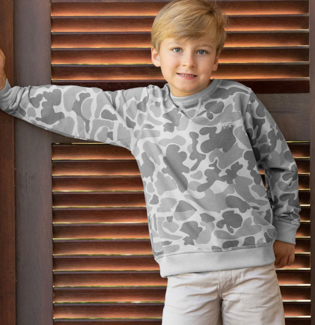 Coastal Cotton Youth Crew Neck Camo Sweatshirt