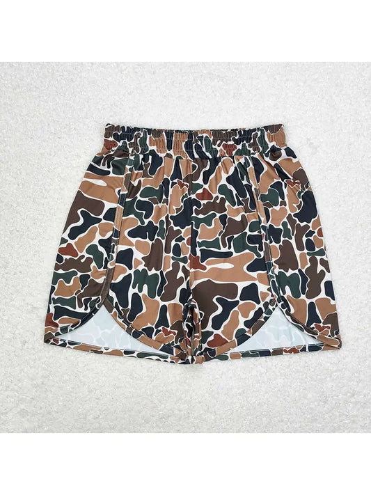 Brown Camo Shorts for Women