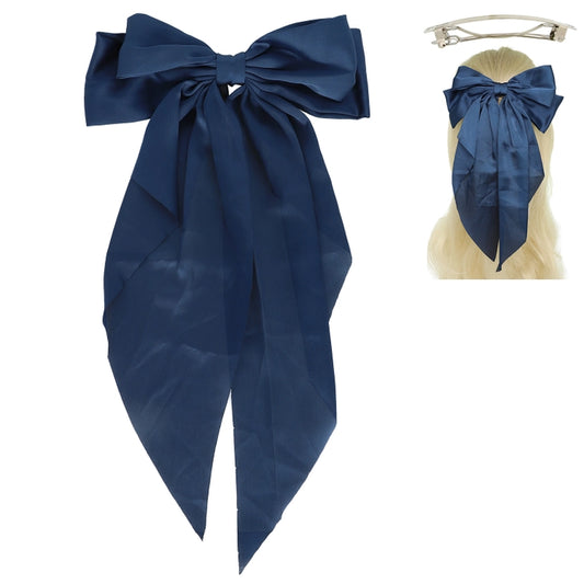 Navy Blue Bow Clip