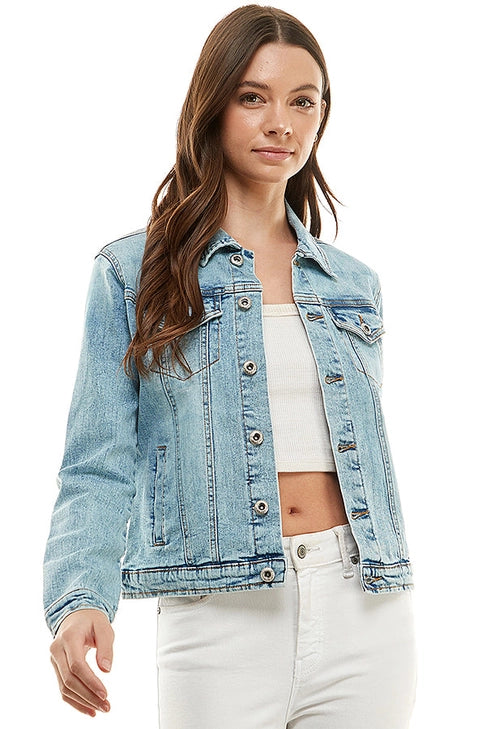 Denim Jacket Cotton Blend Light