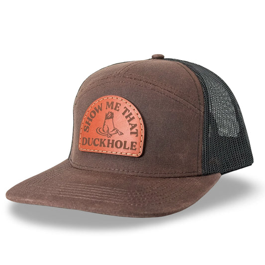 Huck Outdoors Show Me that Duckhole Gumbo Brown Trucker