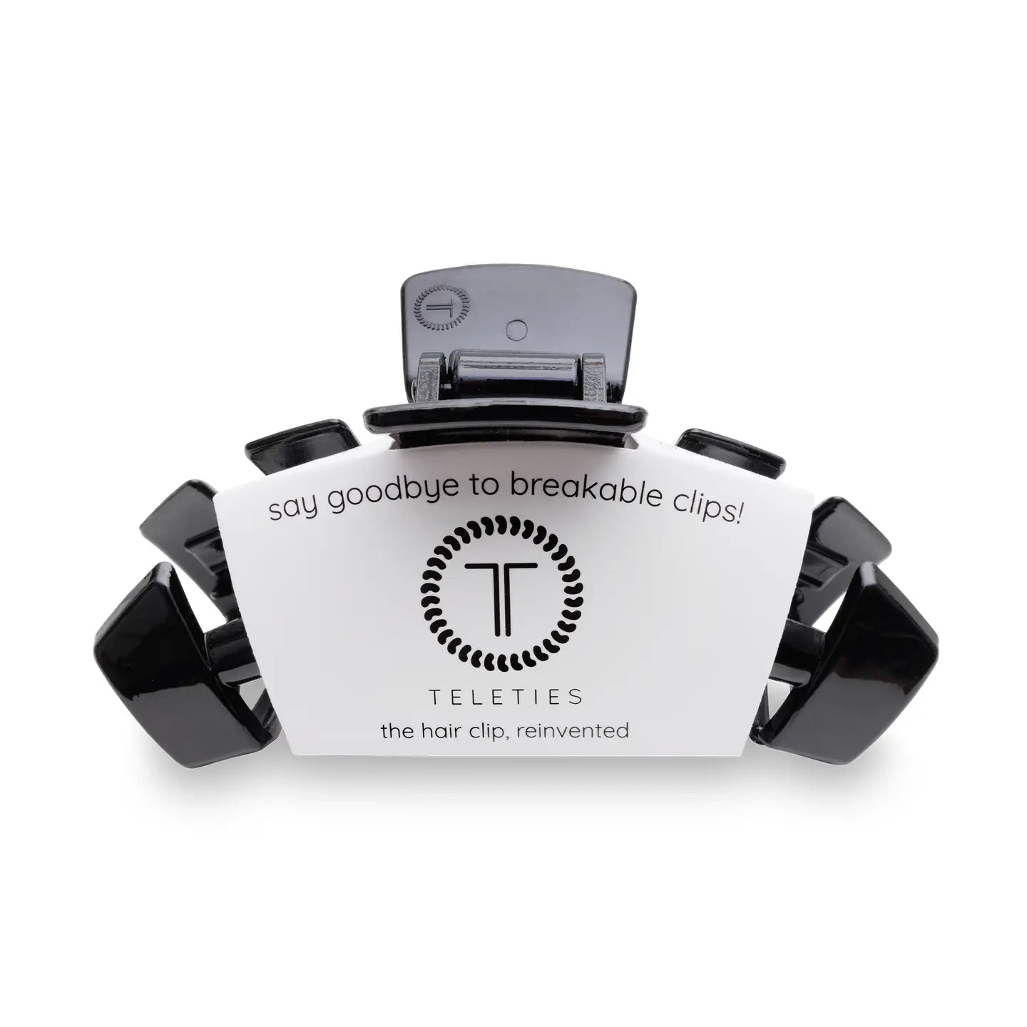 Teletie Classic Jet Black Large Claw Hair Clip