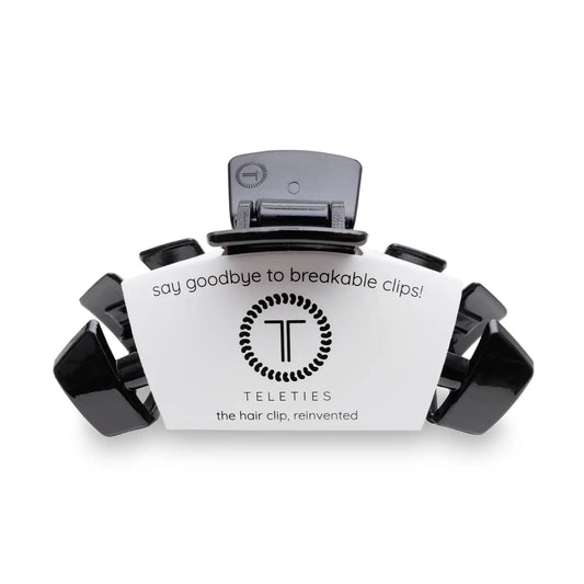 Teletie Classic Jet Black Large Claw Hair Clip