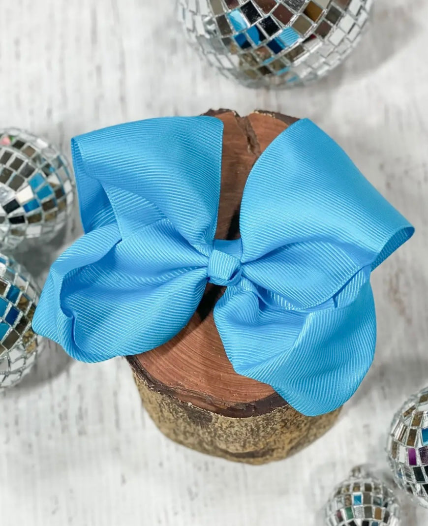 Turquoise Hairbow 4.5”