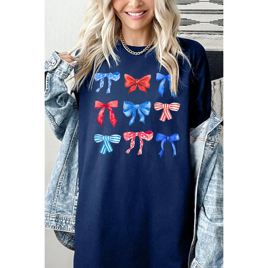 Coquette Patriotic Tee in Navy