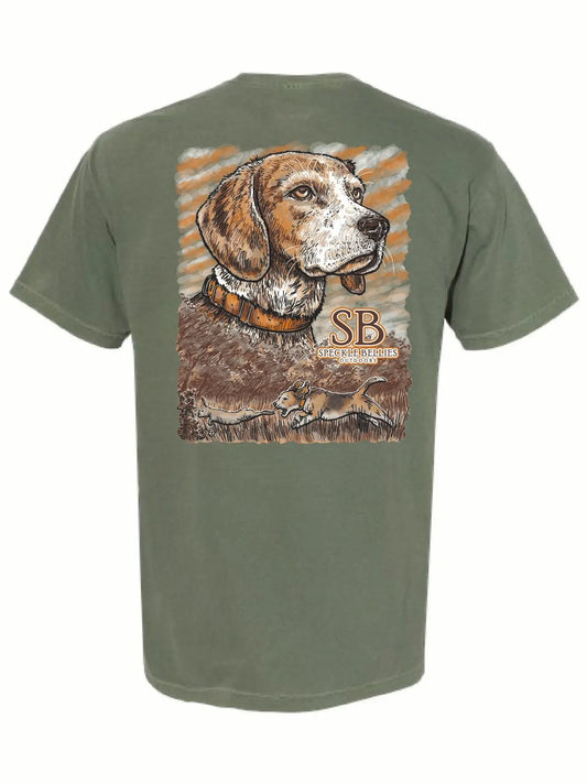 Speckled Bellies Beagle Pocket Tee