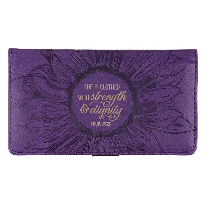 She Is Clothed With Strength & Dignity Checkbook Cover