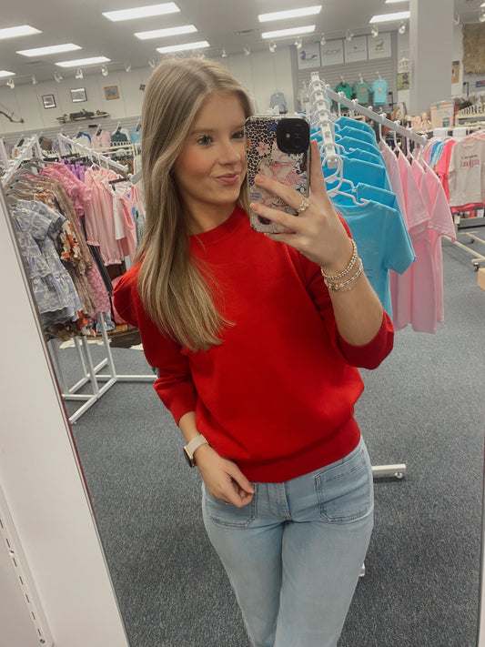 All Up To You Red Sweater by Umgee
