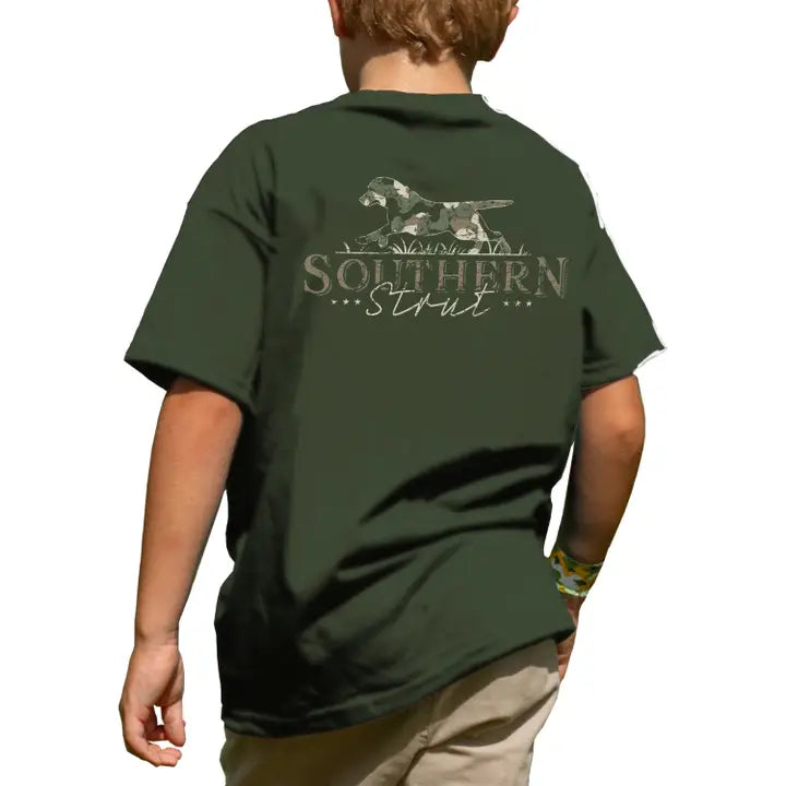 Southern Strut Camo Deer Flag Tee