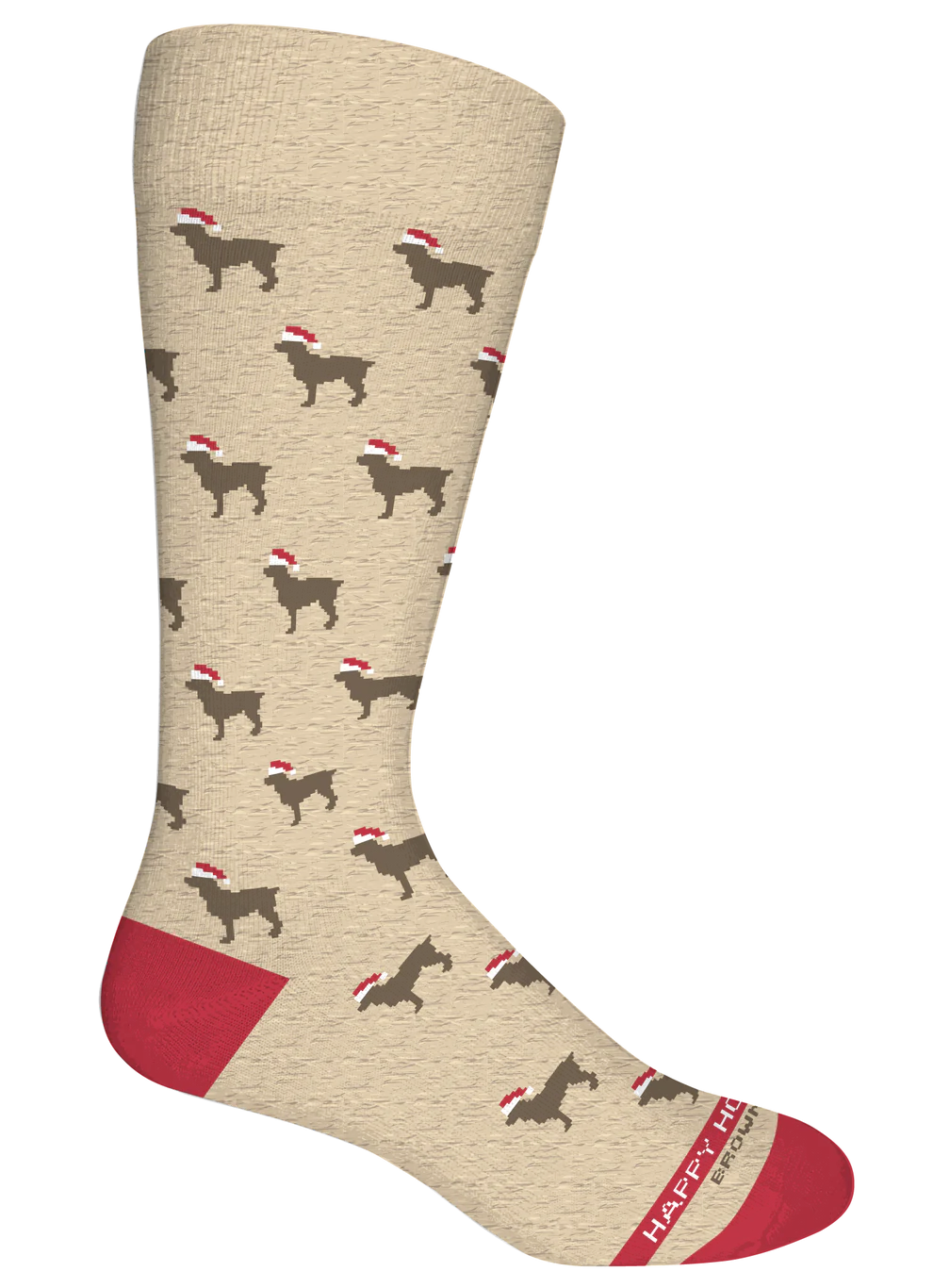 Brown Dog Howlidays Khaki Heather Socks