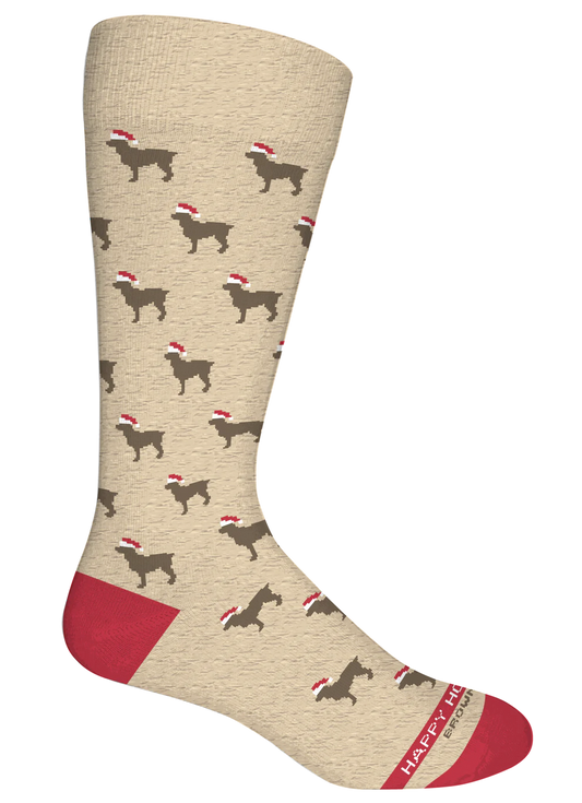 Brown Dog Howlidays Khaki Heather Socks