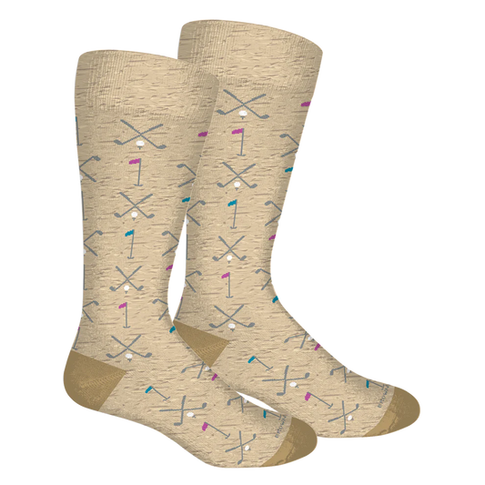 Brown Dog Club Neat Socks in Color Oatmeal