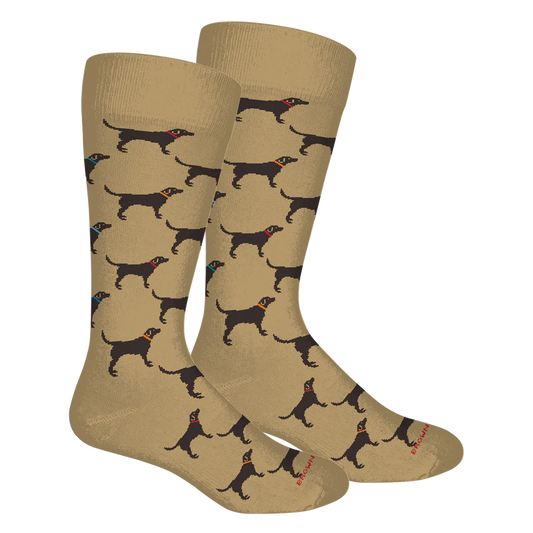 Brown Dog Khaki Lab Socks