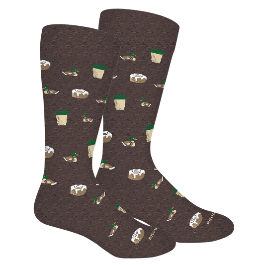 Brown Dog Starducks Grey Heather Socks