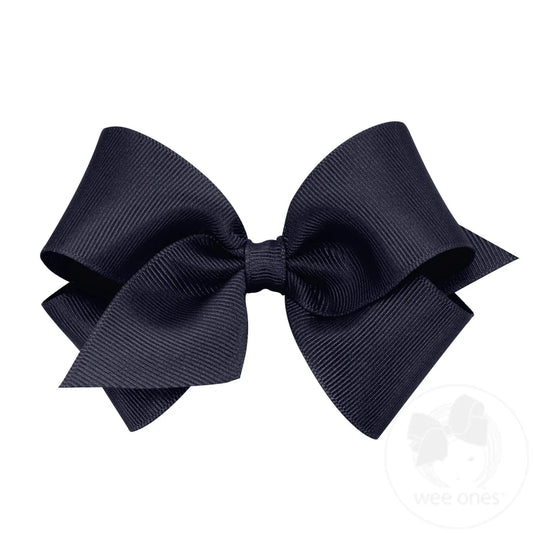 Wee Ones Navy Bow Size Small