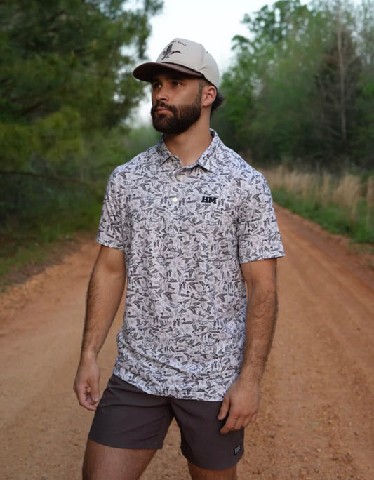 Hurricane Marsh Duck Camo Performance Polo