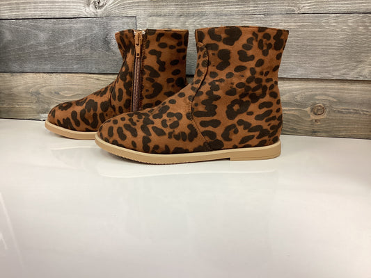 Leopard Zip Boots Girls