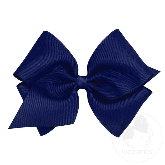 Wee Ones Light Navy Bow Size Small