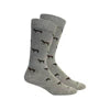 Brown Dog Beau Lt Grey Socks