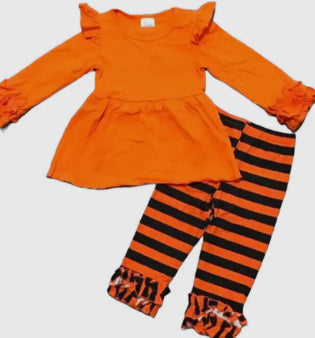 Orange & Black Ruffle Set