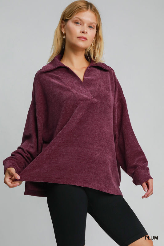 Plum Chenille Pullover