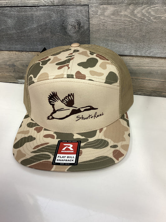 Shoot & Reel Mallard Outline emblem Flatbill Snapback Hat