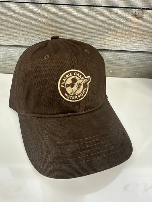 Prairie Oaks Brown Waxed Cotton Logo Hat