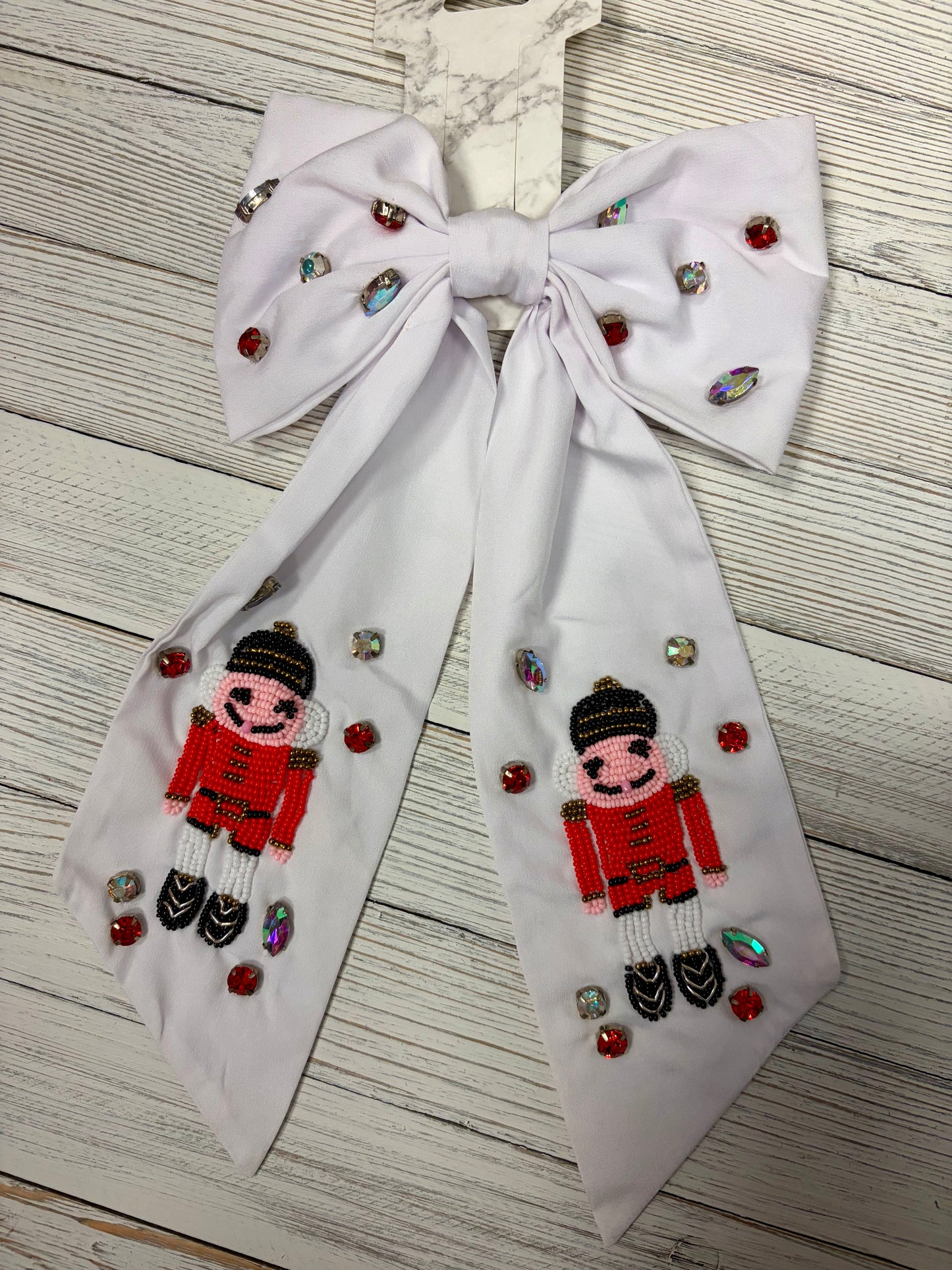 Jane Marie White Nutcracker Bow