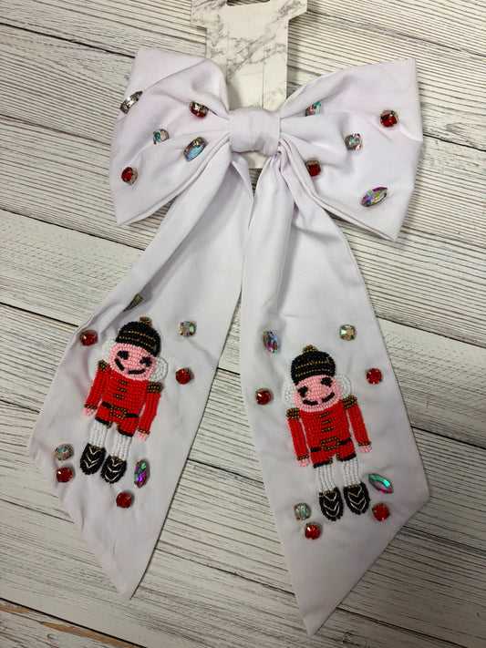 Jane Marie White Nutcracker Bow
