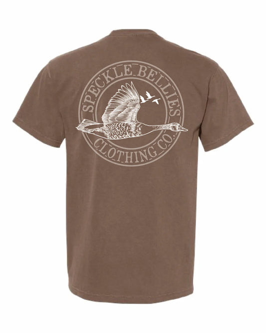 Speckle Bellies Circle Logo White