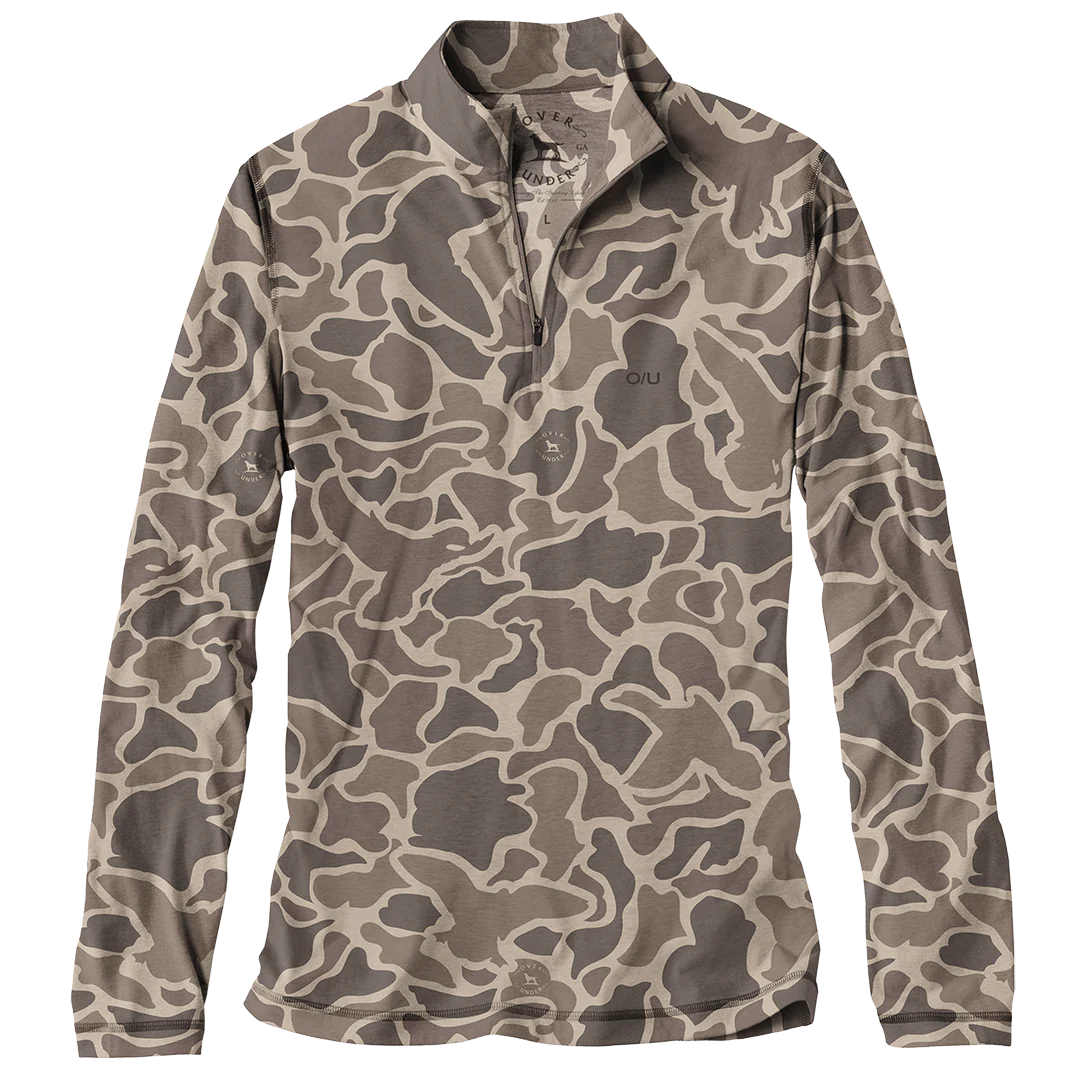 Over Under Core Layer 1/4 Zip Duck Camo Pullover