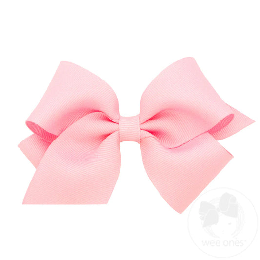 Wee ones light pink bow size small