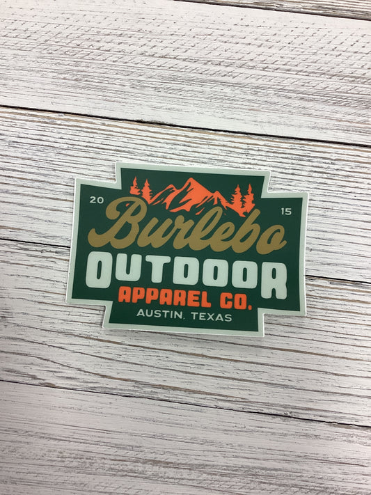 Burlebo Outdoor Apparel Green Sticker