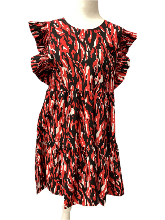 Mary Square Everly Red/Black Dress