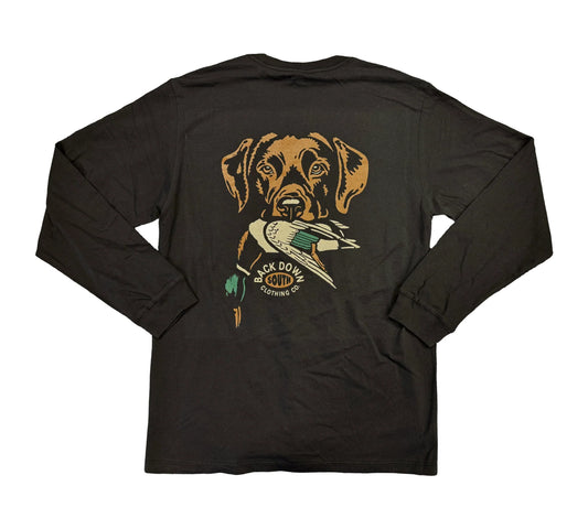 Back Down South Retriever Longsleeve- Black