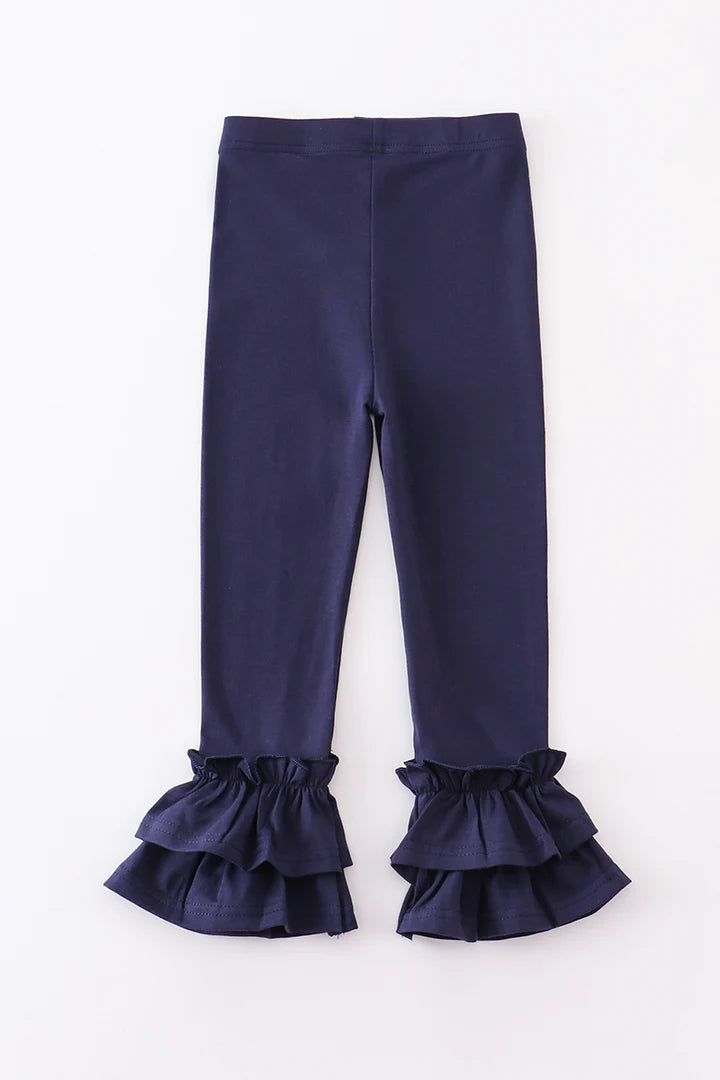 Girl's Navy-Blue Ruffle Pants – Cardinal Creek Spaniels