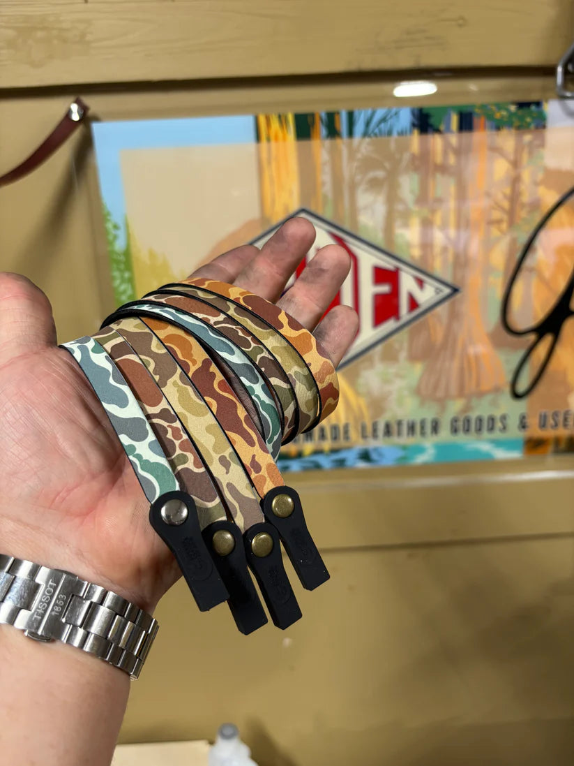 Duck Camo Leather Sunglasses Strap