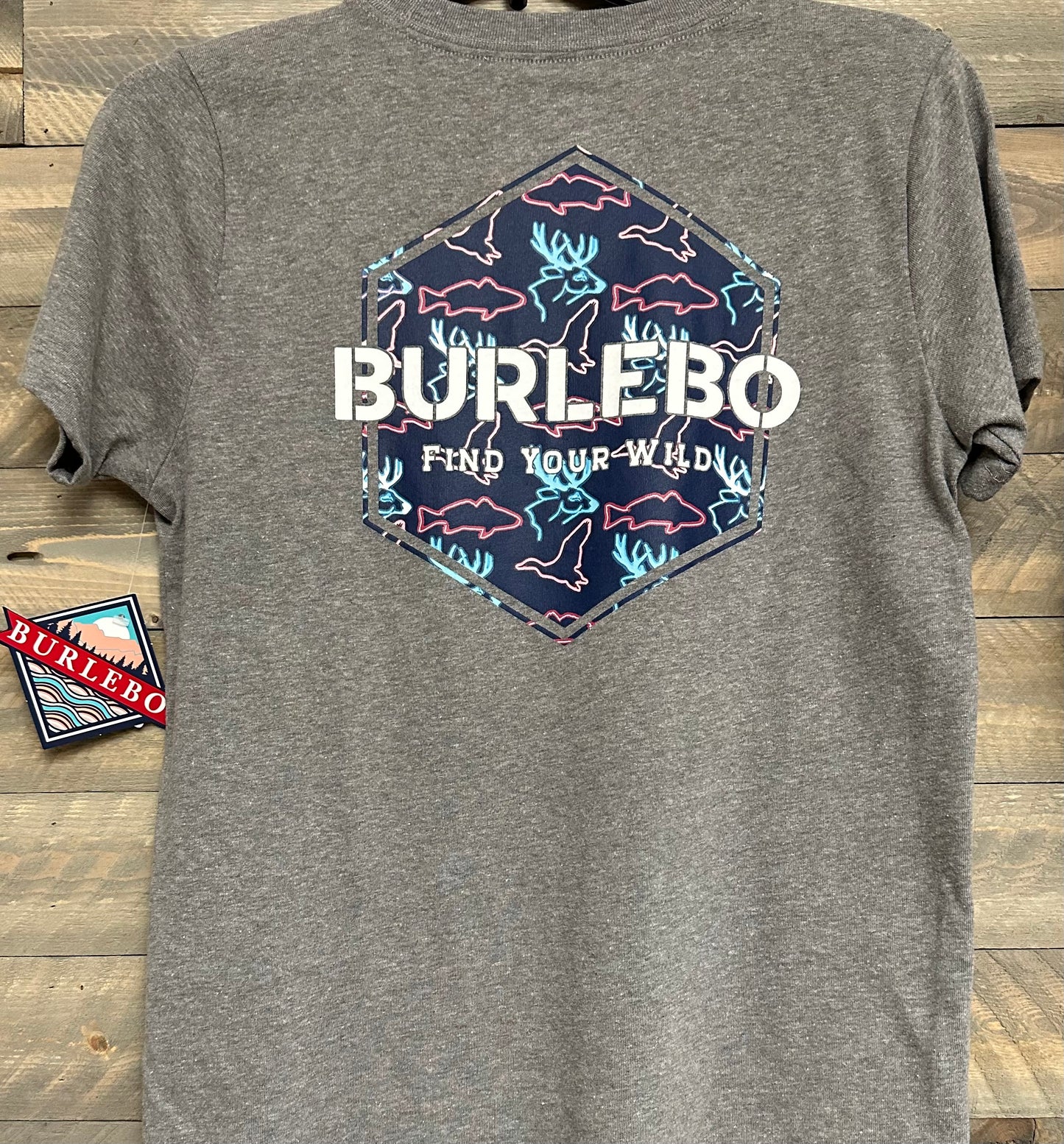 Burlebo Neon Deer and Fish Tee Youth/kids