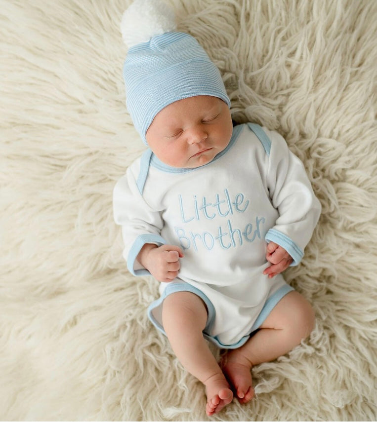 ilybean Little Brother Newborn Onesie & Beanie