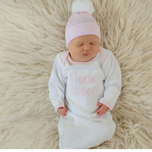 ilybean Little Sister Newborn Onesie and Beanie