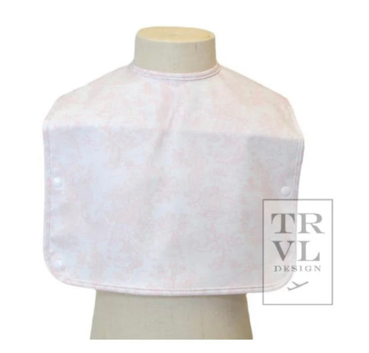 TRVL Best Bib Pink Bunny Toile