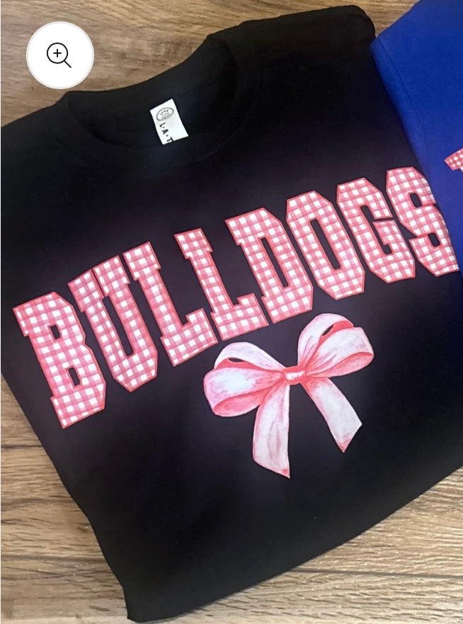 Georgia Bulldog Bow Tee for Girls