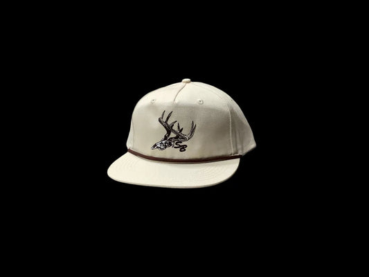Speckle Bellies Cream Rope Vintage Skull Hat