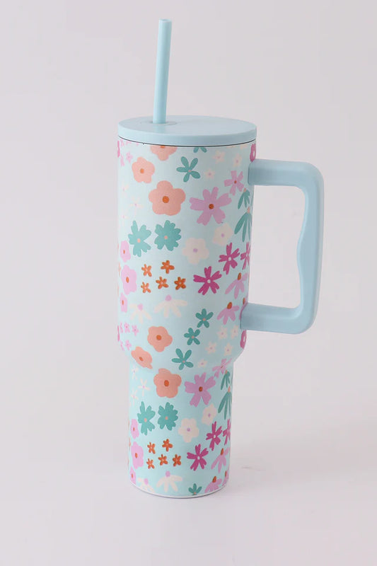 Sky Floral Stainless Steel Tumbler 40oz