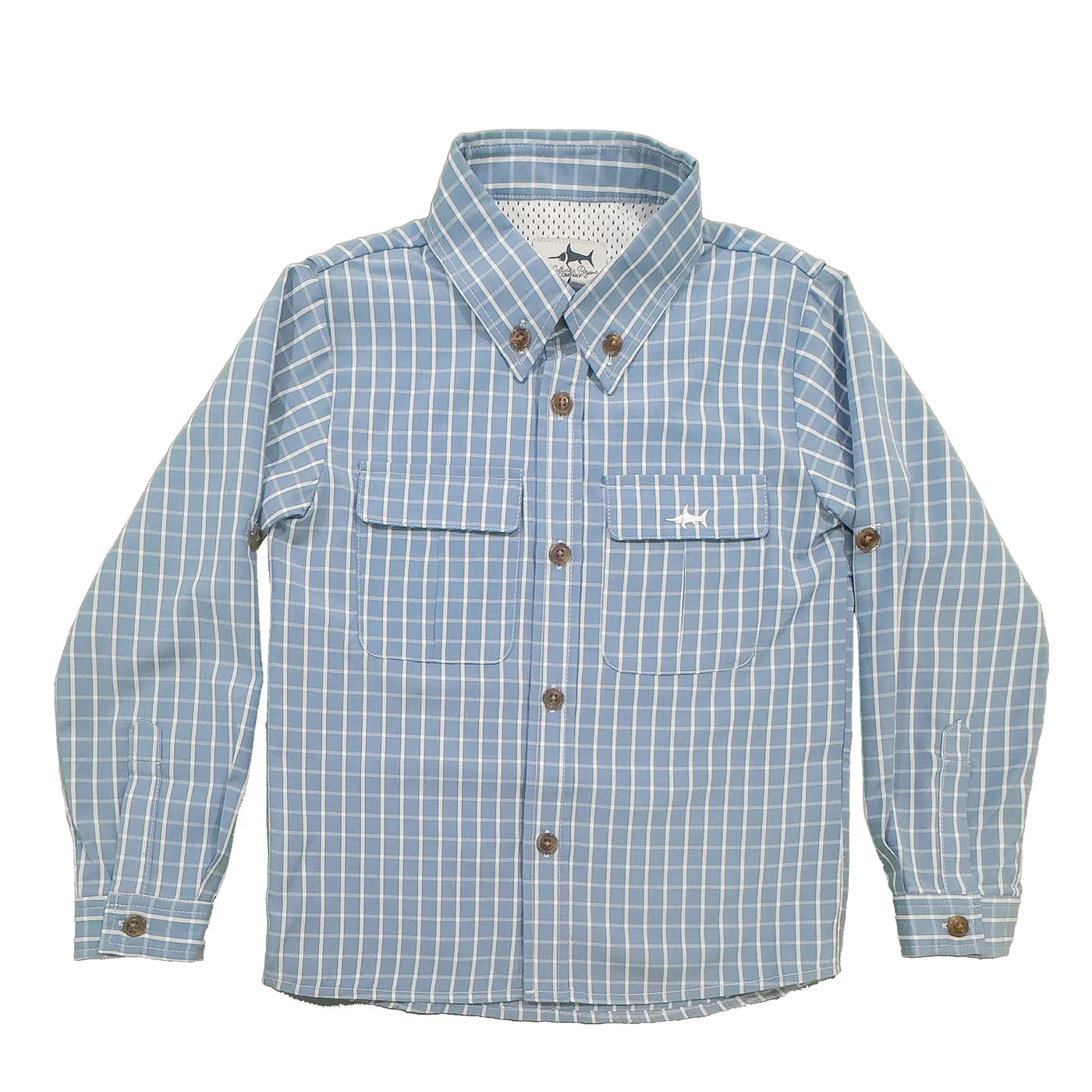 Saltwater Boys Blue/White Plaid Flagler Shirt