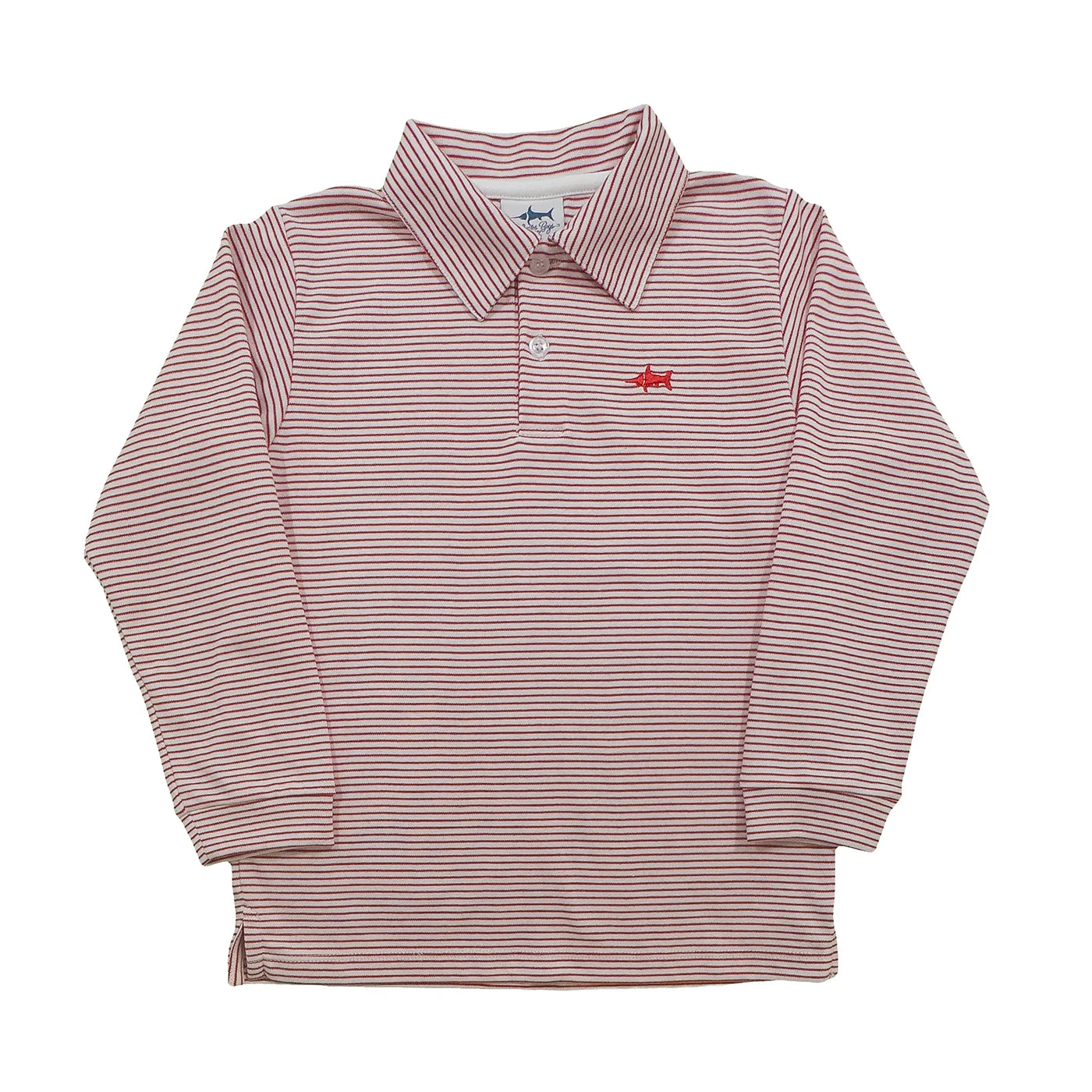 Saltwater Boys Red Stripe L/S Polo