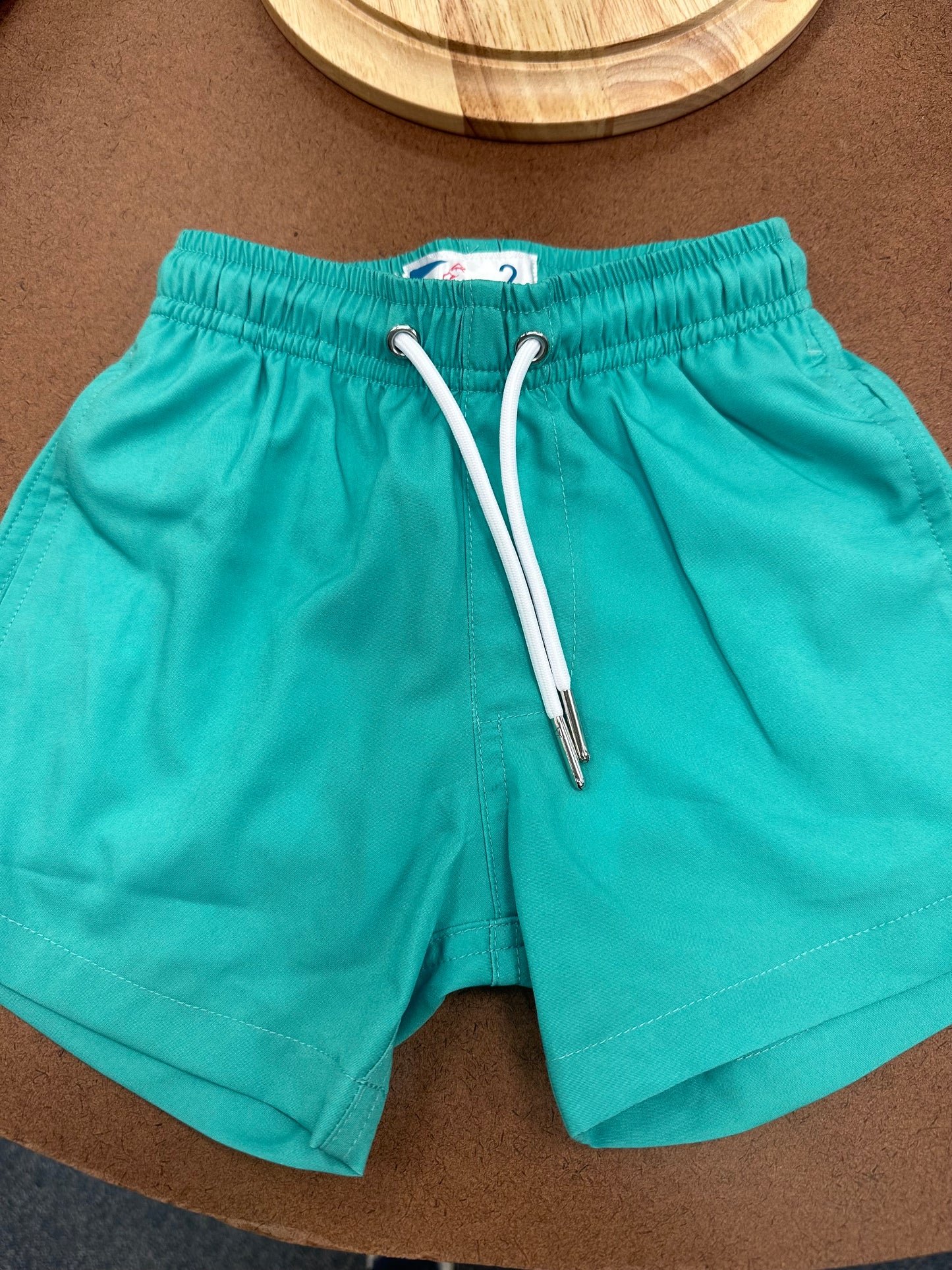 Bermies Pine Green swim shorts for boys