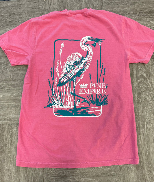 Pine Empire Pink Crane Tee